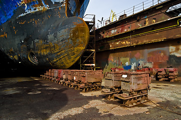 Image showing Ship in the dry dock