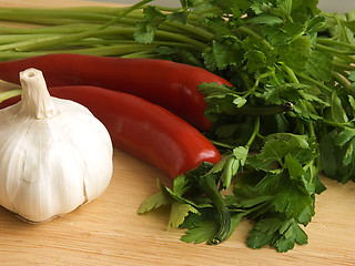 Image showing ChiIli, garlic & parsley II