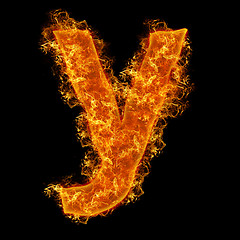 Image showing Fire small letter Y