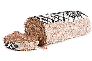 Image showing Chocolate Swiss roll