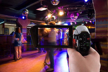 Image showing club party on the camera