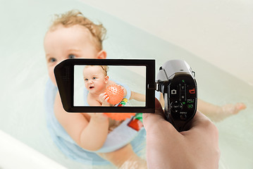 Image showing bathing camcorder