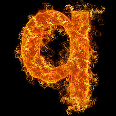 Image showing Fire small letter Q