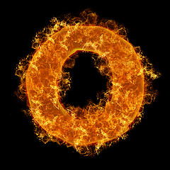 Image showing Fire small letter O