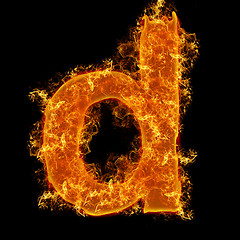Image showing Fire small letter D