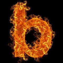 Image showing Fire small letter B