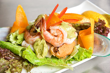 Image showing Seafood salad dish