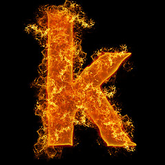 Image showing Fire small letter K