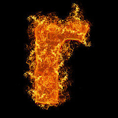 Image showing Fire small letter R