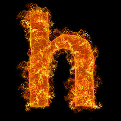 Image showing Fire small letter H