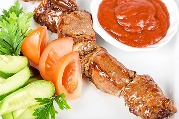 Image showing Fried kebab meat