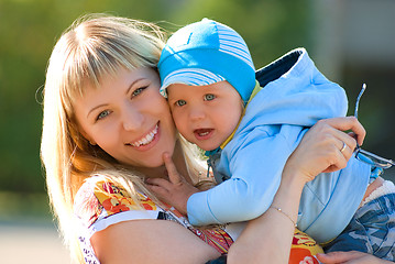 Image showing mum and son