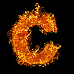 Image showing Fire small letter C