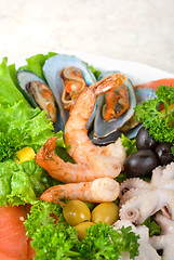 Image showing Seafood set
