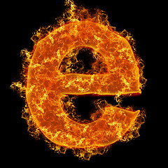 Image showing Fire small letter E