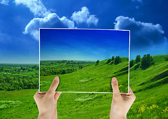 Image showing photo of green field