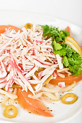 Image showing salad of crab meat