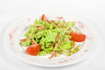 Image showing Salad of squid with roast chiken