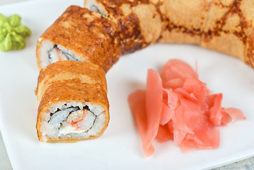 Image showing pancake sushi