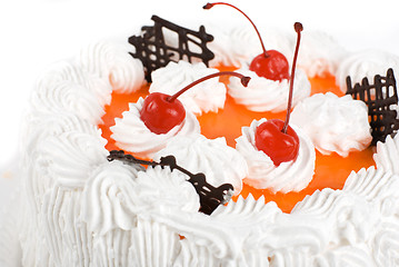 Image showing cream cherry cake