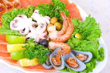 Image showing Seafood set