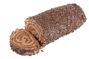 Image showing Chocolate Swiss roll