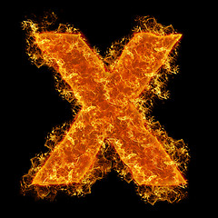 Image showing Fire small letter X