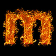 Image showing Fire small letter M