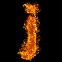 Image showing Fire small letter J