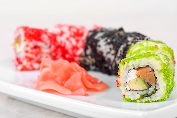 Image showing sushi rolls