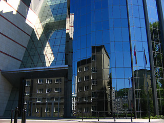 Image showing Modern building with reflections 