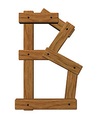 Image showing wooden b