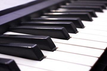 Image showing Piano Key close up shot 