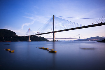 Image showing Ting Kau Bridge in Hong Kong 