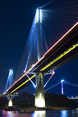 Image showing Ting Kau Bridge in Hong Kong 