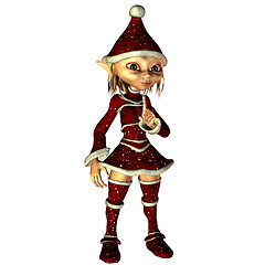 Image showing Christmas elf in respect pose