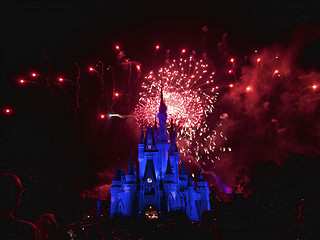 Image showing Disney fireworks