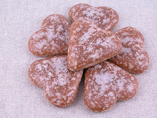 Image showing gingerbread hearts