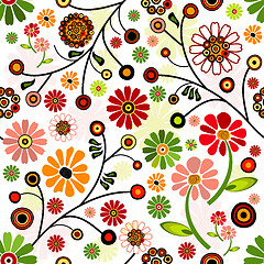 Image showing Floral vivid seamless pattern