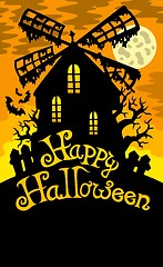 Image showing Mill with Happy Halloween sign 2