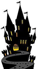 Image showing Castle on hill silhouette