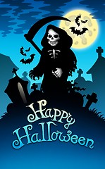 Image showing Halloween image with grim reaper