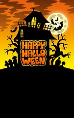 Image showing Halloween image with old house 1