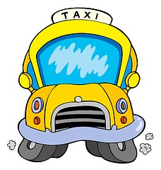 Image showing Cartoon taxi car