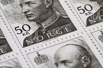 Image showing Norwegian stamps