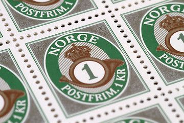 Image showing Norwegian stamps