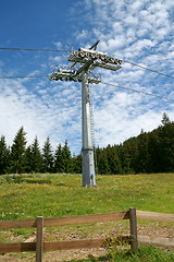 Image showing Cableway and pylon