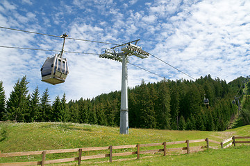 Image showing Cable car on cableway