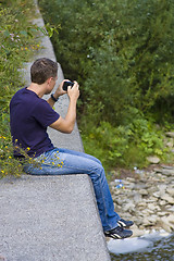 Image showing Tourist photographer