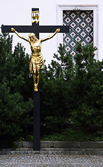 Image showing Crucifix in church Vranov